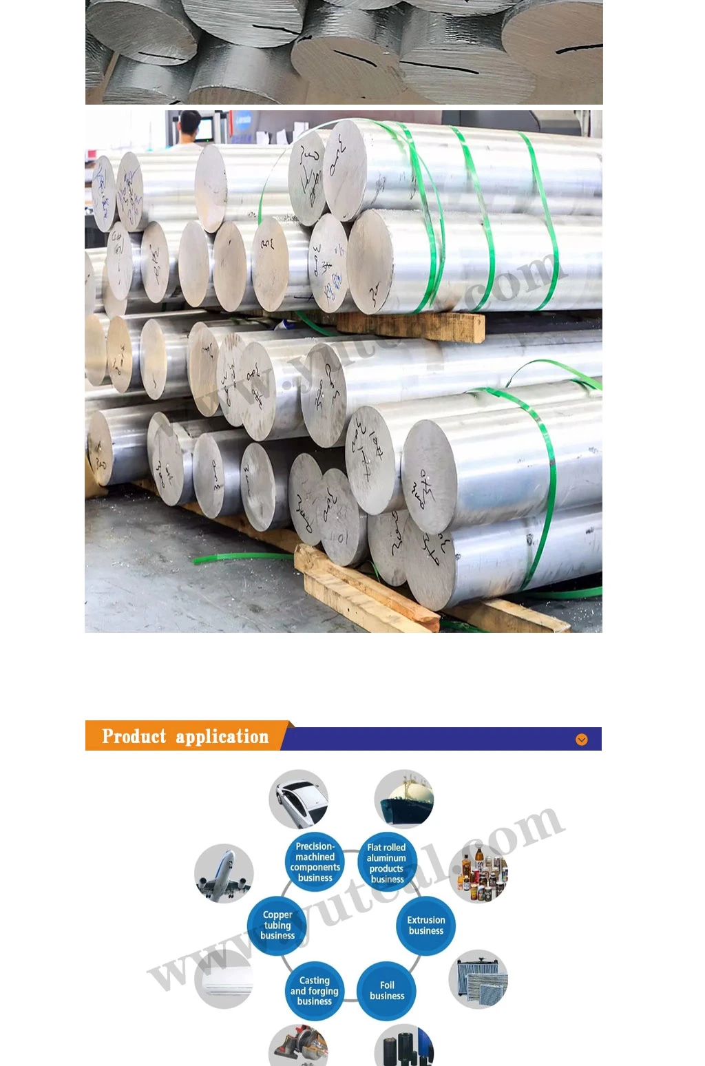 Factory Direct Extruded Aluminum Round Bar 6351 6463 6A02 Aluminum/Aluminium Bar