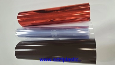 Rotoli di imballaggio per film in PVC rigido per uso alimentare da 0,07 mm-2 mm Pellicola per formatura sotto vuoto Pellicola decorativa in materiale plastico Foglio di alluminio